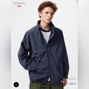 Uniqlo x JW ANDERSON Navy Men’s Windproof Stand Blouson Jacket NWT
